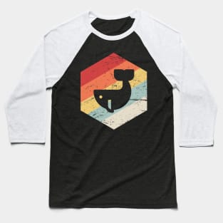 Retro Vintage Whale Watching Icon Baseball T-Shirt